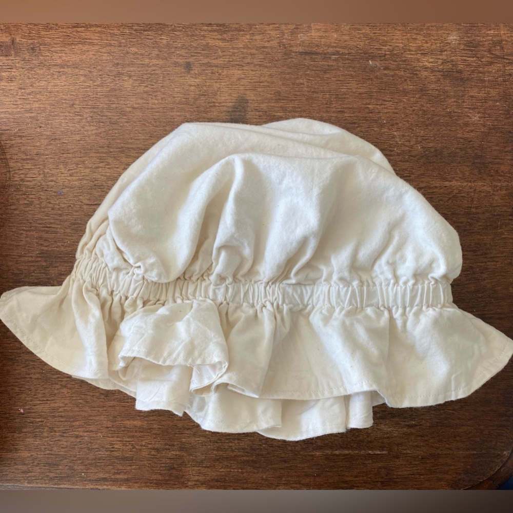 Handmade Natural Cotton Muslin Colonial Victorian Mob Cap